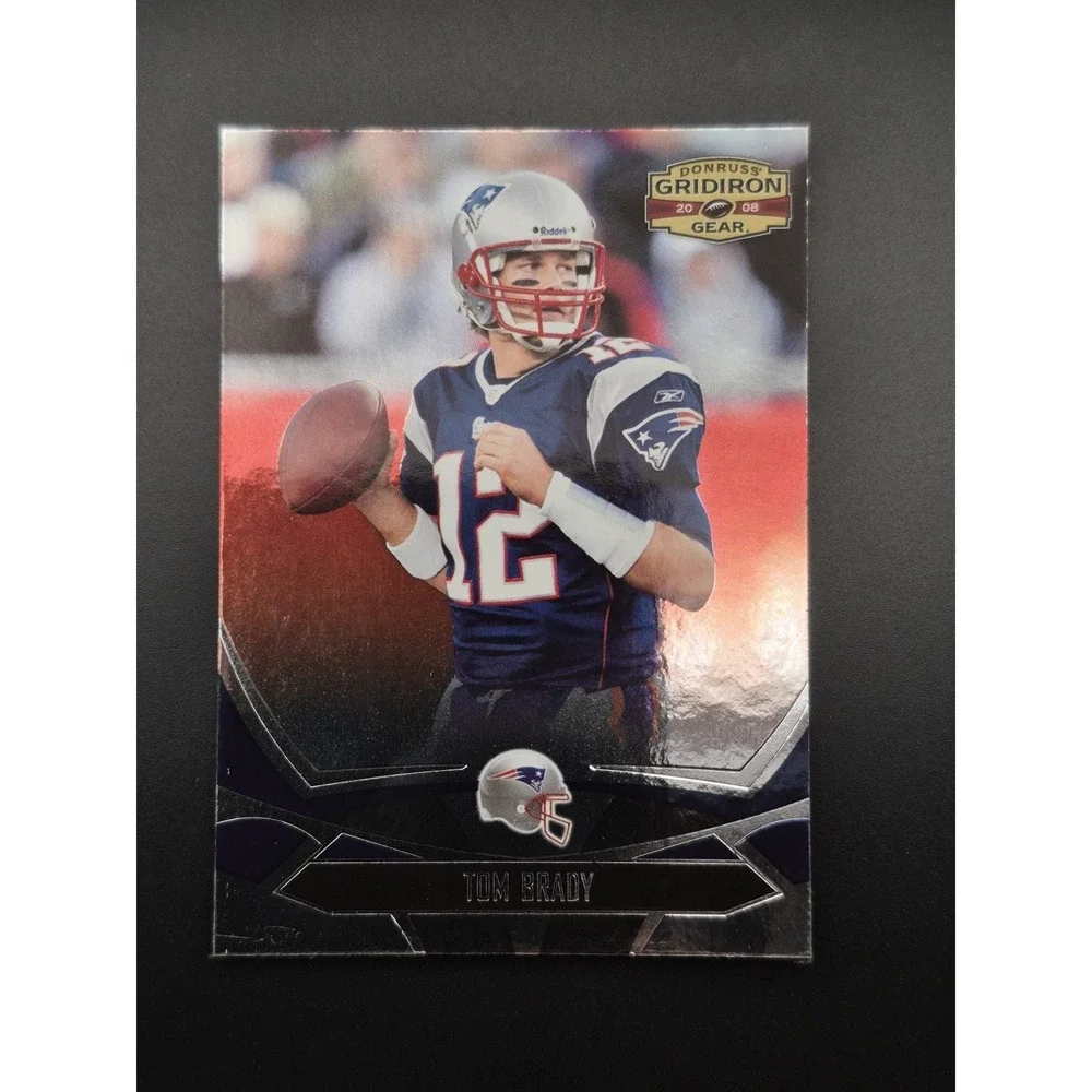 2008 Donruss Gridiron Gear Tom Brady #58 Gold Holifoil 112/200 Patriots